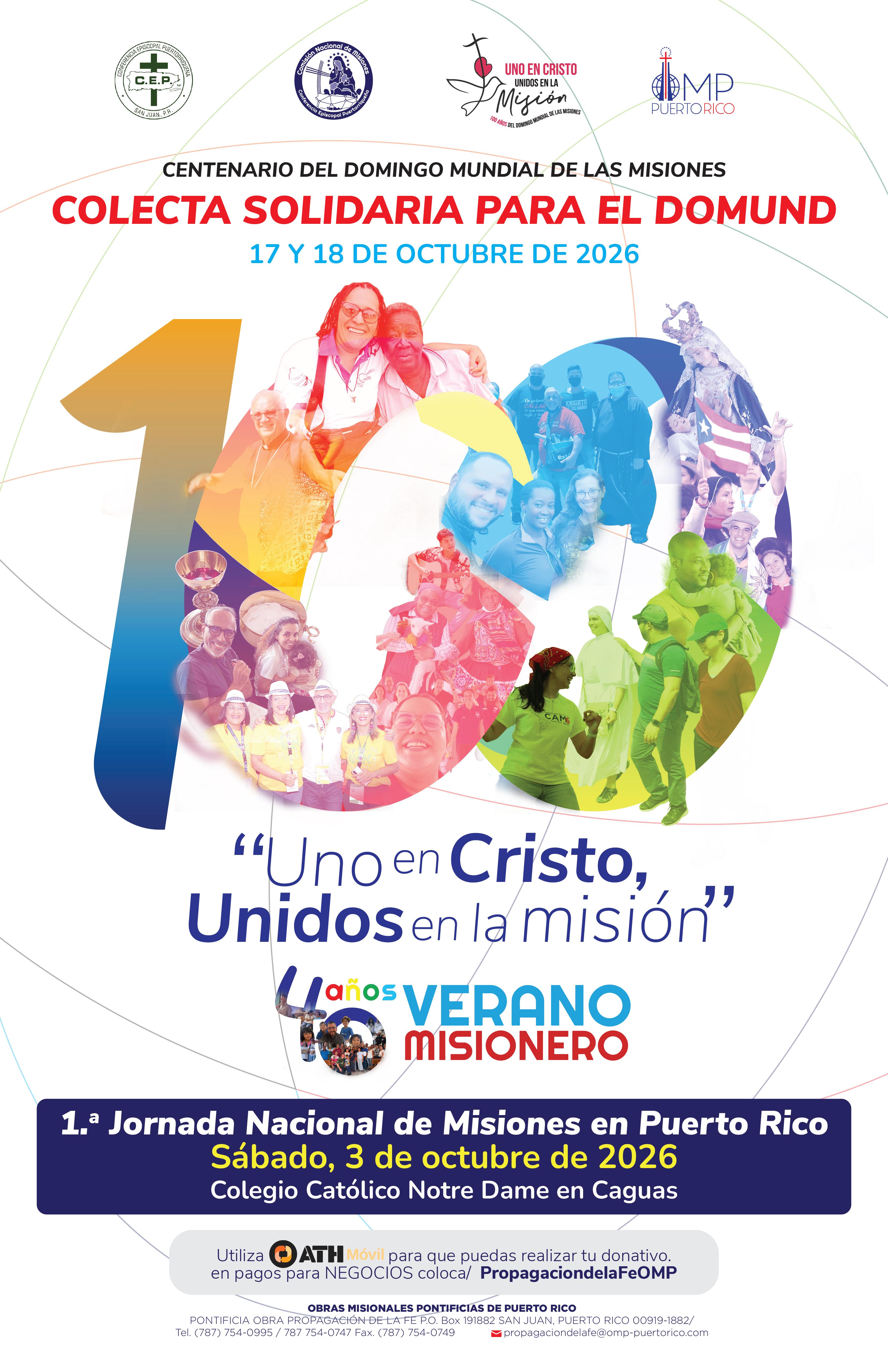 Afiche de la colecta solidaria para el DOMUND 2026
